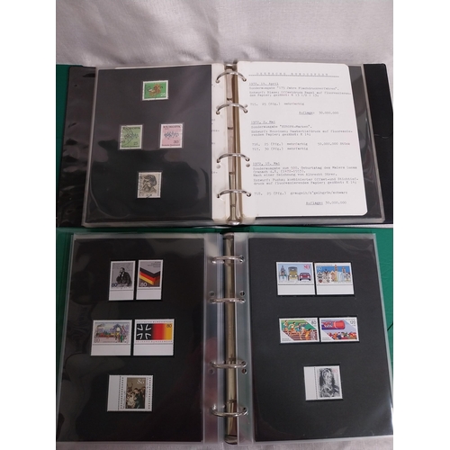 582 - Four albums of German Bundespost stamps: 1957  - 1962, 1970 - 1974, 1978 - 1980 & 1981 - 1987.