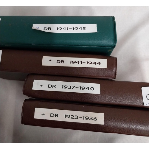 584 - Four albums of German pre WWII & WWII stamps. Deutsches Reich 1923 - 1936, 1937 - 1940, 1941 - 1944 ... 