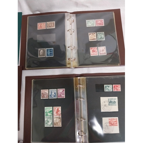 584 - Four albums of German pre WWII & WWII stamps. Deutsches Reich 1923 - 1936, 1937 - 1940, 1941 - 1944 ... 