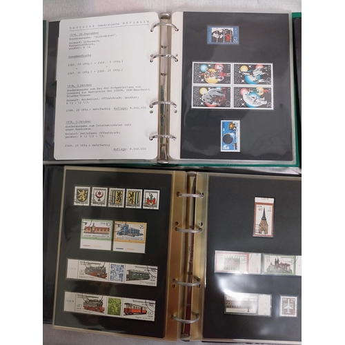 586 - Four albums of East German stamps. Franked  - 1981 - 1984 & 1985 - 1987, Unfranked  - 1978 - 1979, &... 