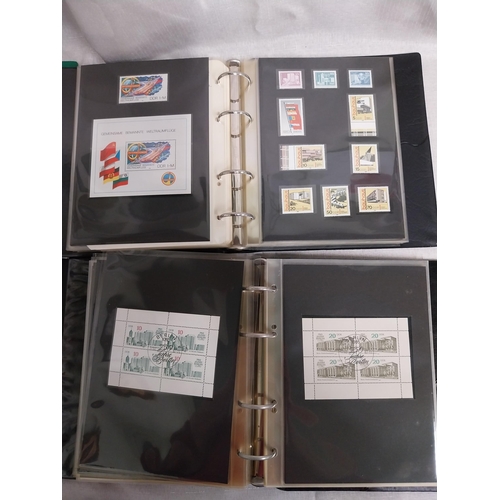 586 - Four albums of East German stamps. Franked  - 1981 - 1984 & 1985 - 1987, Unfranked  - 1978 - 1979, &... 
