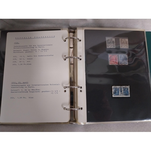 592 - Three albums of French stamps  1849 - 1950, 1974 - 1975 & 1978 - 1980.