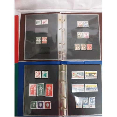 595 - Three albums of Deutsches Reich stamps 1872 - 1923, 1923 - 1932 & 1933 - 1936 & album of East German... 