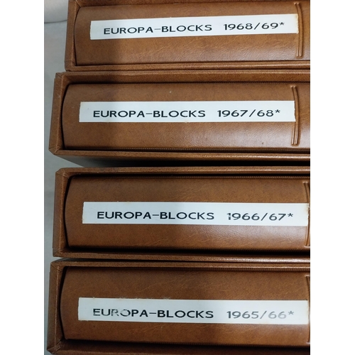 596 - Four albums of Europa Blocks of stamps 1965 - 1966, 1966 - 1967, 1967 - 1968 & 1968 - 1969.