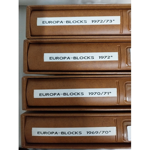 597 - Four albums of Europa Blocks of stamps 1969 - 1970, 1970 - 1971, 1972 & 1973 - 1974.