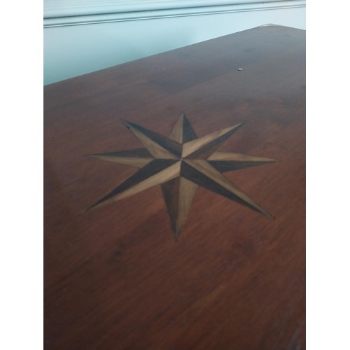 248 - Exceptional quality mahogany brass bound campaign style chest of drawers raised on bun feet {104 cm ... 