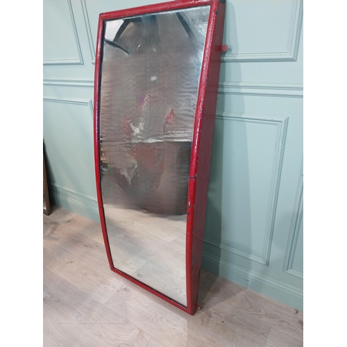 141 - Rare early 20th C. Carnival Fun House mirror with original glass in painted pine frame. {160 cm H x ... 