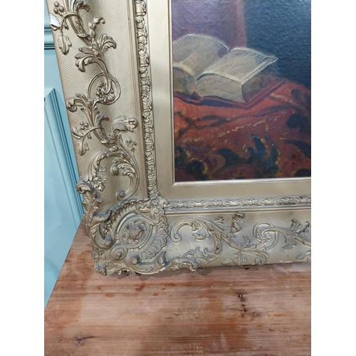 161 - 19th C. oil on canvas portrait of a Gentleman mounted in decorative giltwood frame. {144 cm H x 129 ... 