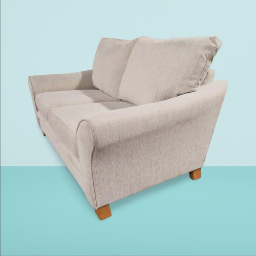 384 - Good quality upholstered two seater sofa on tapered legs. {95 cm H x 170 cm W x 94 cm D}. NOT AVAILA... 