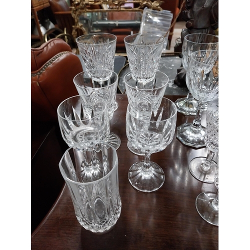 452 - Miscellaneous lot of twenty six pieces glassware including wine glasses, sherry glasses etc.