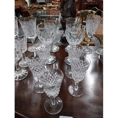 452 - Miscellaneous lot of twenty six pieces glassware including wine glasses, sherry glasses etc.