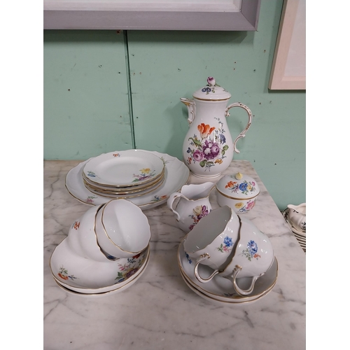 Meissen - Early 20th. C. Strewn Flower sixteen piece tea set - four ...
