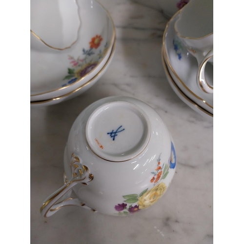 Meissen - Early 20th. C. Strewn Flower sixteen piece tea set - four ...