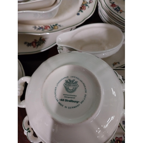 476 - Seventy piece Villeroy and Bosch floral ceramic dinner service.