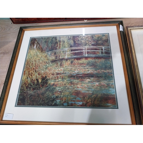 479 - Four framed coloured prints - Farmyard Scene and Red Rum, Desert Orchid and Arkle. {66 cm H x 80  cm... 