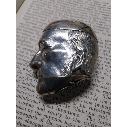 555 - The Life of Gladstone by John Morley and EPNS matchstrike in the form of Gladstone's head. {5 cm H}.
