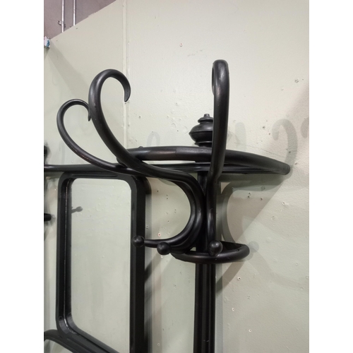 137 - Thonet Victorian hallstand with mirror. {H 195cm x W 160cm x D 45cm }.  NOT AVAILABLE TO VIEW IN PER... 