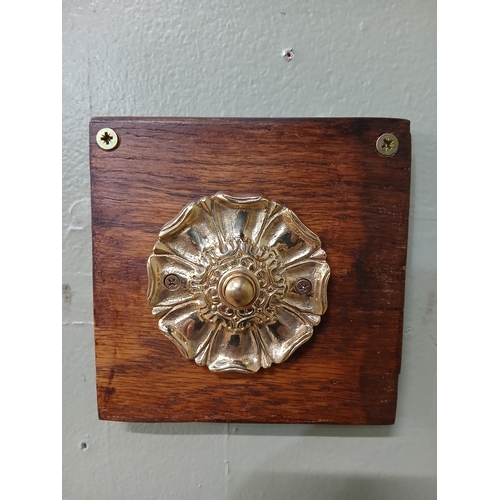 142 - Solid brass door bell push.  {Dia 9cm x SD 2cm }.  NOT AVAILABLE TO VIEW IN PERSON.