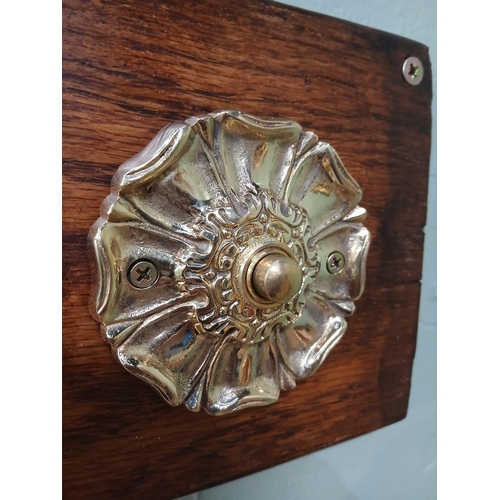 142A - Solid brass door bell push.  {Dia 9cm x SD 2cm }.  NOT AVAILABLE TO VIEW IN PERSON.