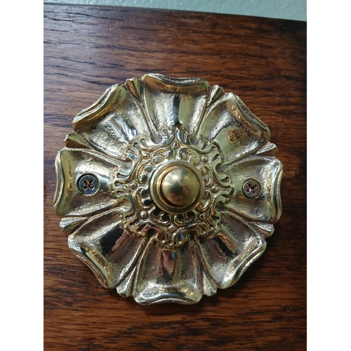 142A - Solid brass door bell push.  {Dia 9cm x SD 2cm }.  NOT AVAILABLE TO VIEW IN PERSON.