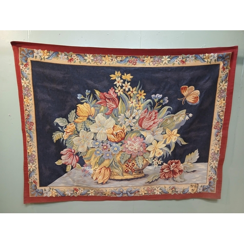 300 - French Point Des Meurins tapestry { Basket of Flowers design}.   {H 145cm x W 200cm }.  NOT AVAILABL... 