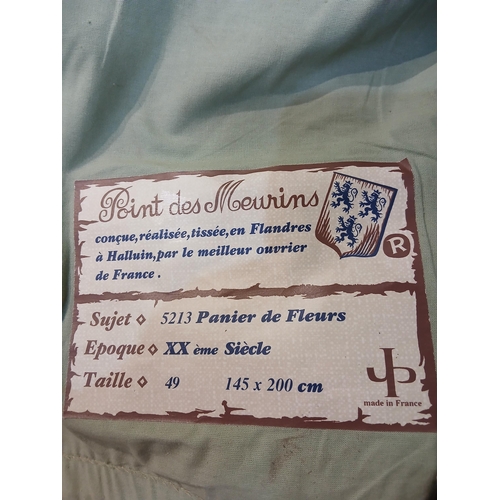 300 - French Point Des Meurins tapestry { Basket of Flowers design}.   {H 145cm x W 200cm }.  NOT AVAILABL... 