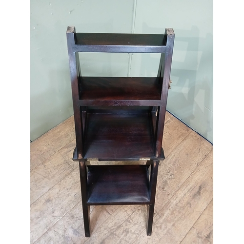 408 - Mahogany metamorphic library chair.  {H 87cm x W 43cm xx D 39cm Ladder H 88cm x W 42cm x D 66cm }.  ... 