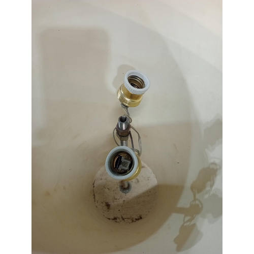 411 - Pair of satinwood string inlaid floor standard floor uplighters.  {H 182cm x Dia 50cm }.  NOT AVAILA... 