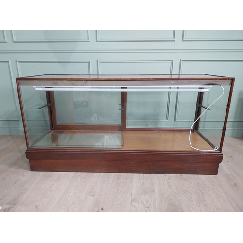 377 - Early 20th C. mahogany and glazed Haberdashery counter display cabinet originally from Duffy's Drape... 
