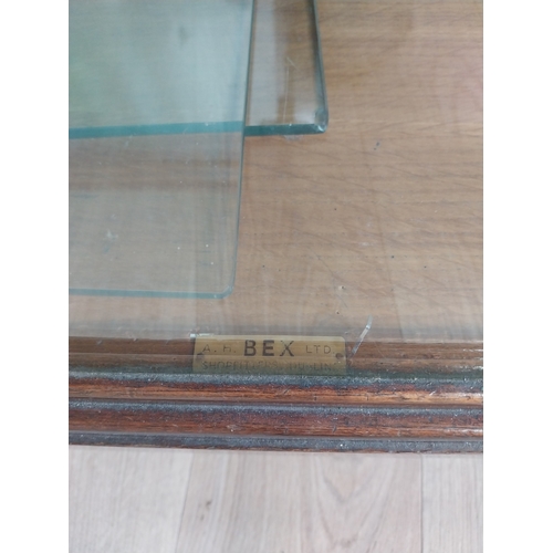 377 - Early 20th C. mahogany and glazed Haberdashery counter display cabinet originally from Duffy's Drape... 