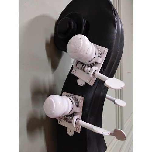 50A - Rare mid to late 19th C. Double Bass. {189 cm H x 60 cm W x 20 cm D}.