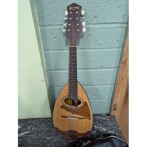 160A - Kiso Suzuki Bowl Back Mandolin - Label inside Model number N-1130 - Kiso Suzuki Violin Co. - circa 1... 