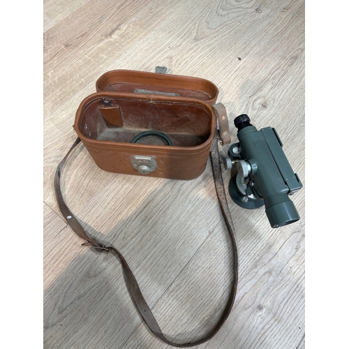35A - Surveyor's level in leather case.
