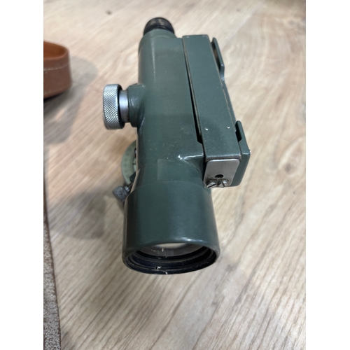 35A - Surveyor's level in leather case.