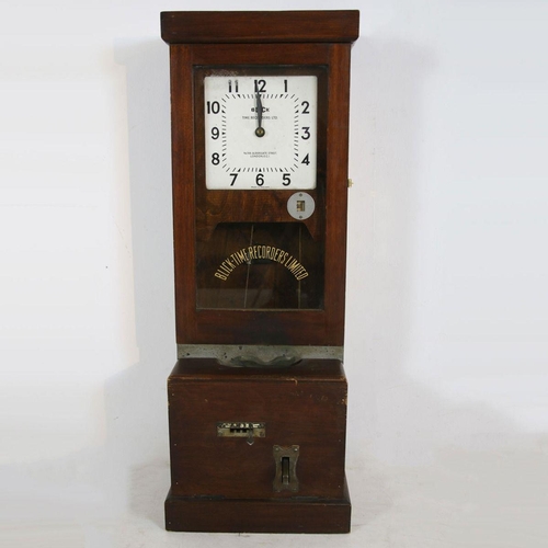 Original 1950's Mill workers clocking in clock with electrical ...