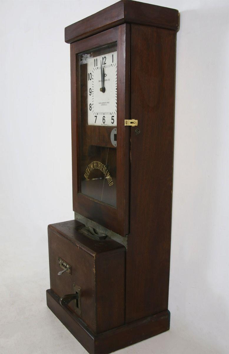 Original 1950's Mill workers clocking in clock with electrical ...