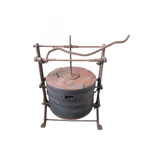 42 - 19th C. Blacksmith's bellows made by Alldays and Onions Birmingham. {122 cm H x 80 cm W x 64 cm D} N... 