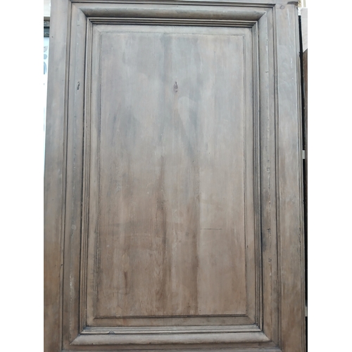 Large oak panel with three inverted panels { 250cm H x 96cmW x 5cm D }.