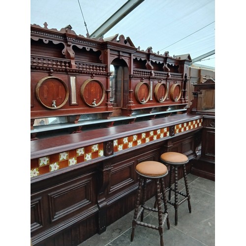 Exceptional quality 19th. C. bar and back bar, dating from the 1800s ...