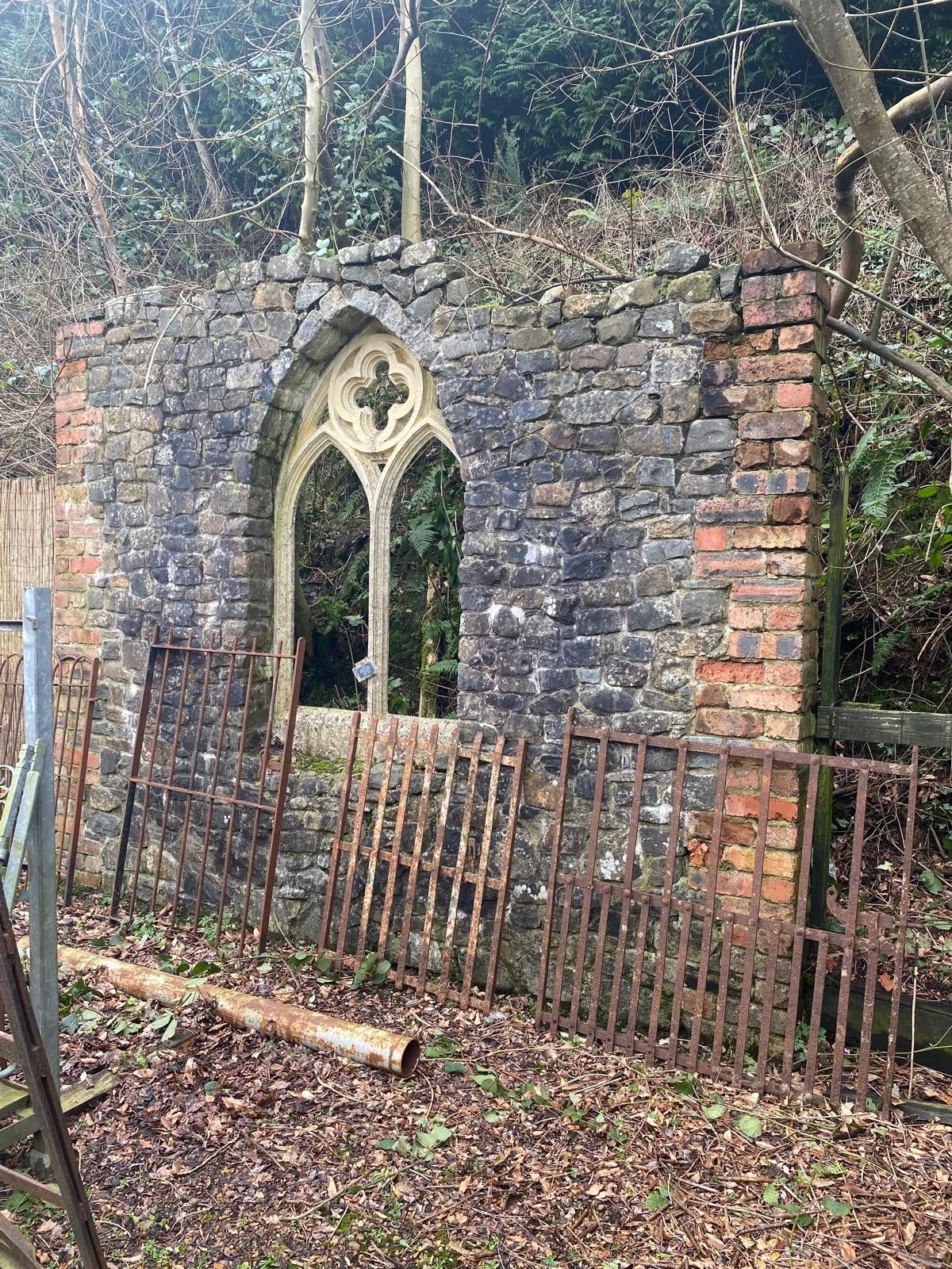 Beautiful Gothic window garden folly built with reclaimed barn stone ...