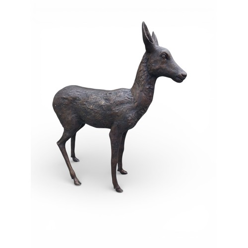 43C - Bronze statue of Fawn. {98 cm H x 94 cm W x 27 cm D}.