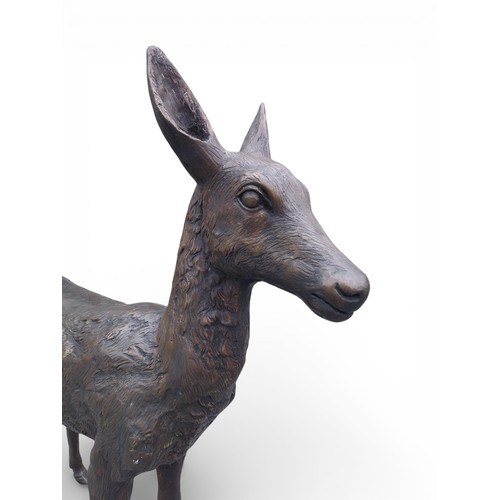 43C - Bronze statue of Fawn. {98 cm H x 94 cm W x 27 cm D}.