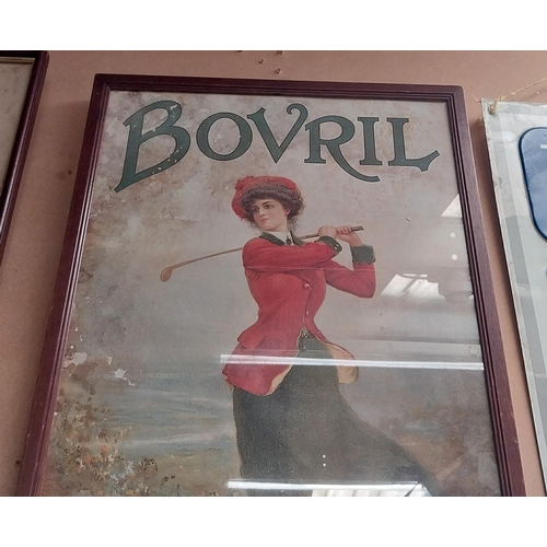164 - Bovril framed advertising print. {62 cm H x 44 cm W}.