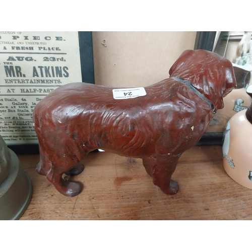 24 - Hennessey Cognac composition model of St Bernard Dog. {25 cm H x 20 cm W x 9 cm D