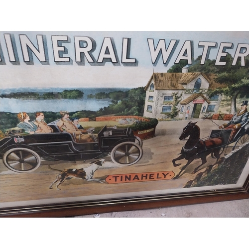 272 - Unusual Taylor's Mineral waters Tinahely waters framed advertising print {63cm H x 81cm W}