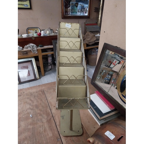 35 - 1960's tin plate and brass Aero Kit Kat Smarties shop display. {56 cm H x 52 cm W x 17 cm D}.
