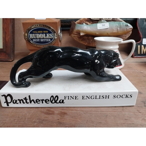 51 - Pantherella Fine English Socks advertising figure. {11 cm H x 23 cm W x 9 cm D}.