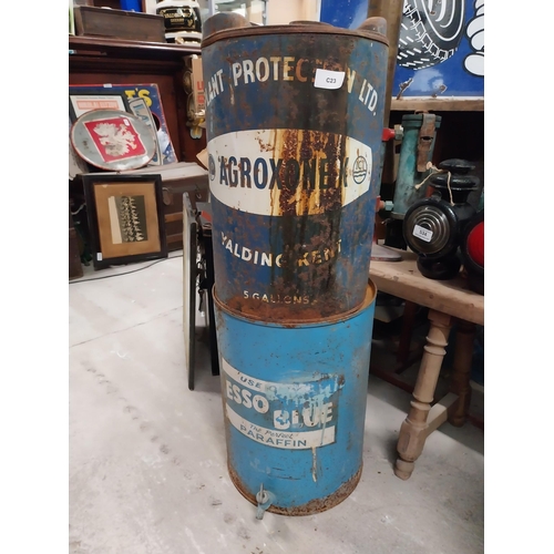 Agroxone Plant Protection metal tin can. {43 cm H x 28 cm Dia.} and ...