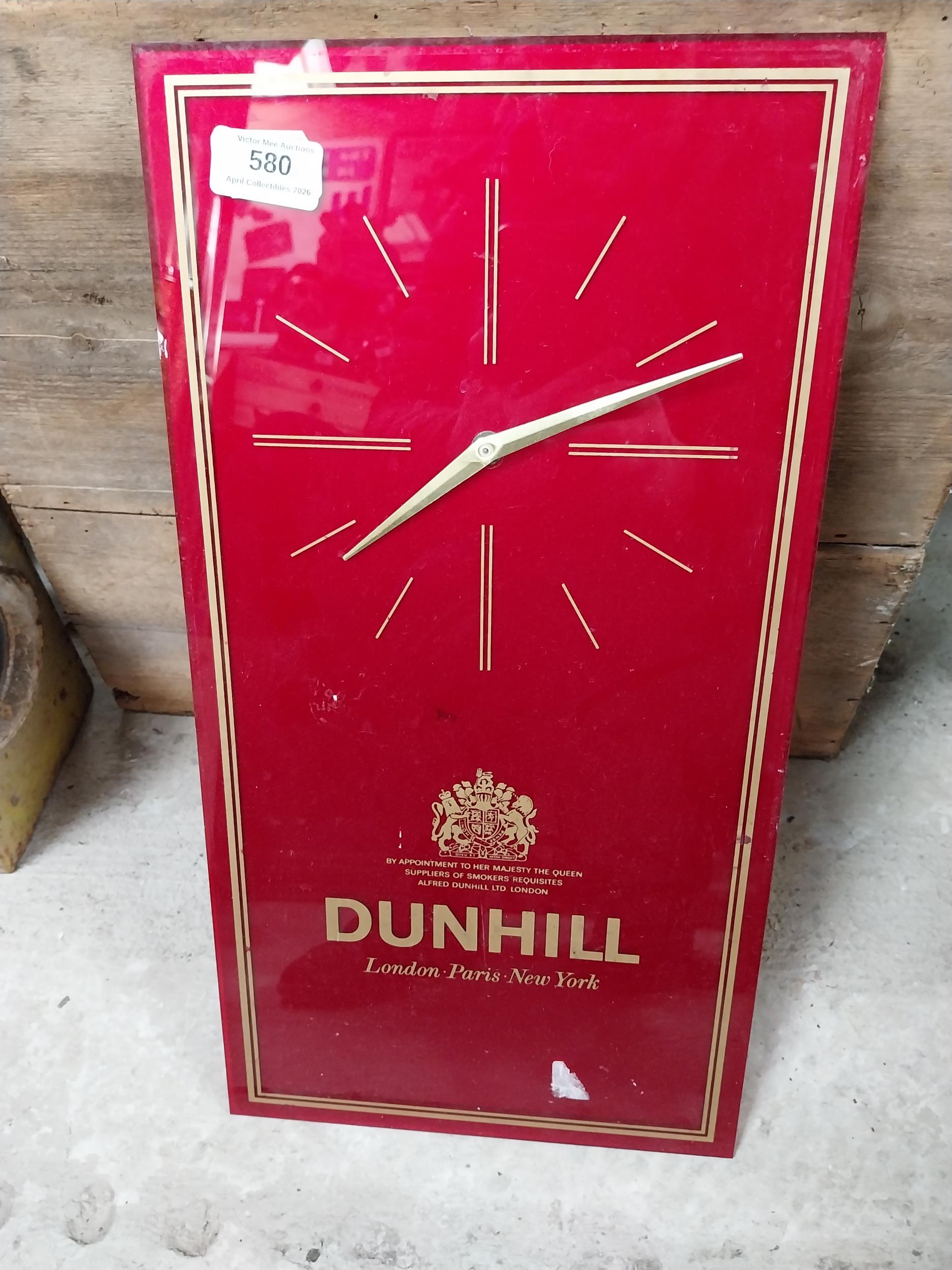 Dunhill London Paris and New York perspex battery operated clock. {46 ...