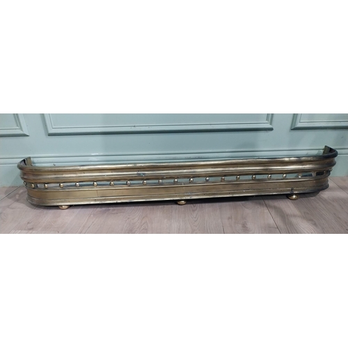 4 - 19th C. brass fire fender. {18 cm H x 135 cm W x 27 cm D}.